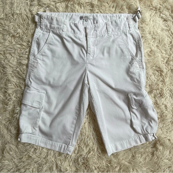 Vince Women's White Cargo Shorts - Picture 1 of 6